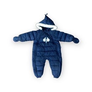Navy 12-18M Snowsuit w/ mittens
